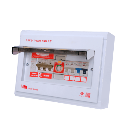 ชุดตู้คอนซูมเมอร์ 4 ช่อง เบรคเกอร์กันดูด 50 แอมป์ เซฟ-ที-คัท สมาร์ท รุ่น PREMIER SURGE_2